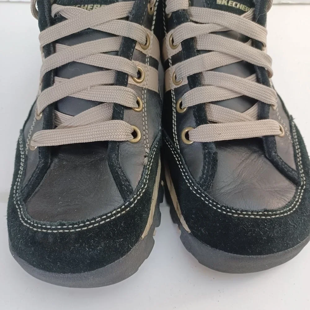 Skechers Grunge 90s Y2K‎ Bowling Oxford Leather Shoes Leather Black Chunky Sz 9